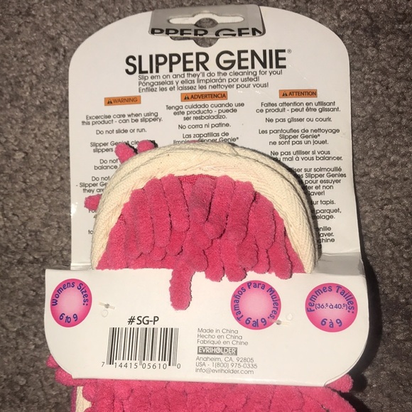 Slipper Genie Microfiber Cleaning Slippers: Size 6 to 9 - Picture 3 of 3